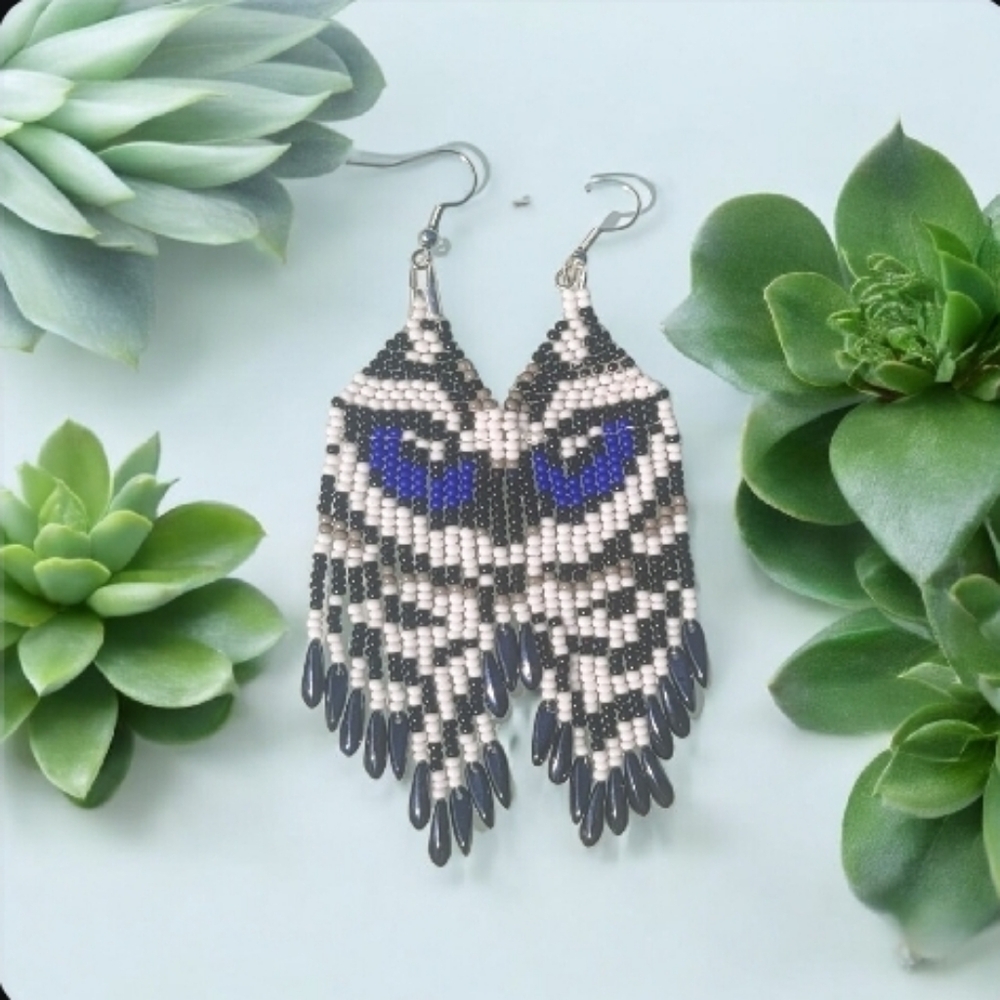 Seed bead earrings
